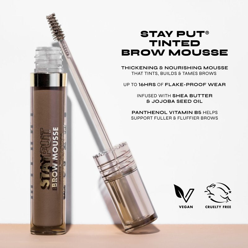 Tinted Brow Mousse, Buildable Thickening Eyebrow Color, Long-Wear