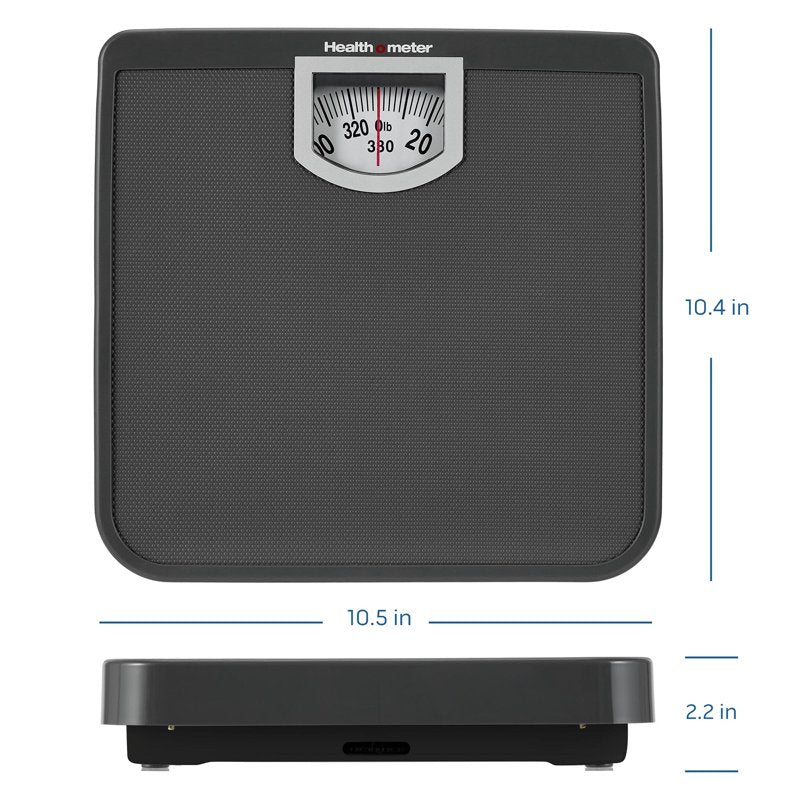 Compact Dial Bathroom Scale 330 lb Capacity Sturdy Metal Platform