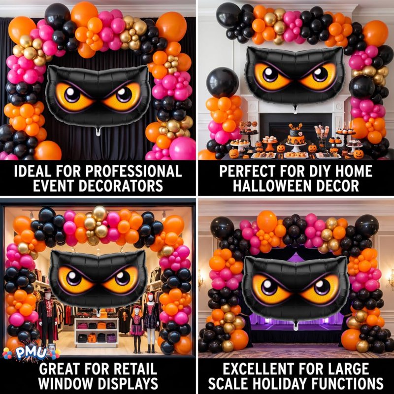 Halloween Spooky Eyes Mylar Balloon - 40 Inch Party Decoration, Package of 1