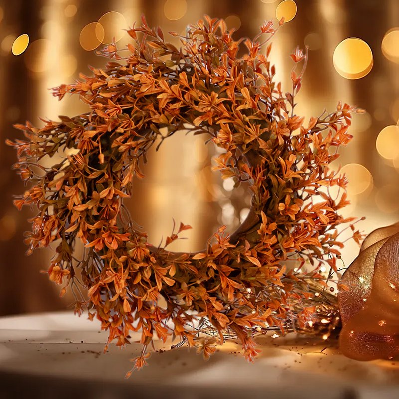 Halloween Front Door Wreath - Fall Wreath for Halloween Party & Decor - Variation B