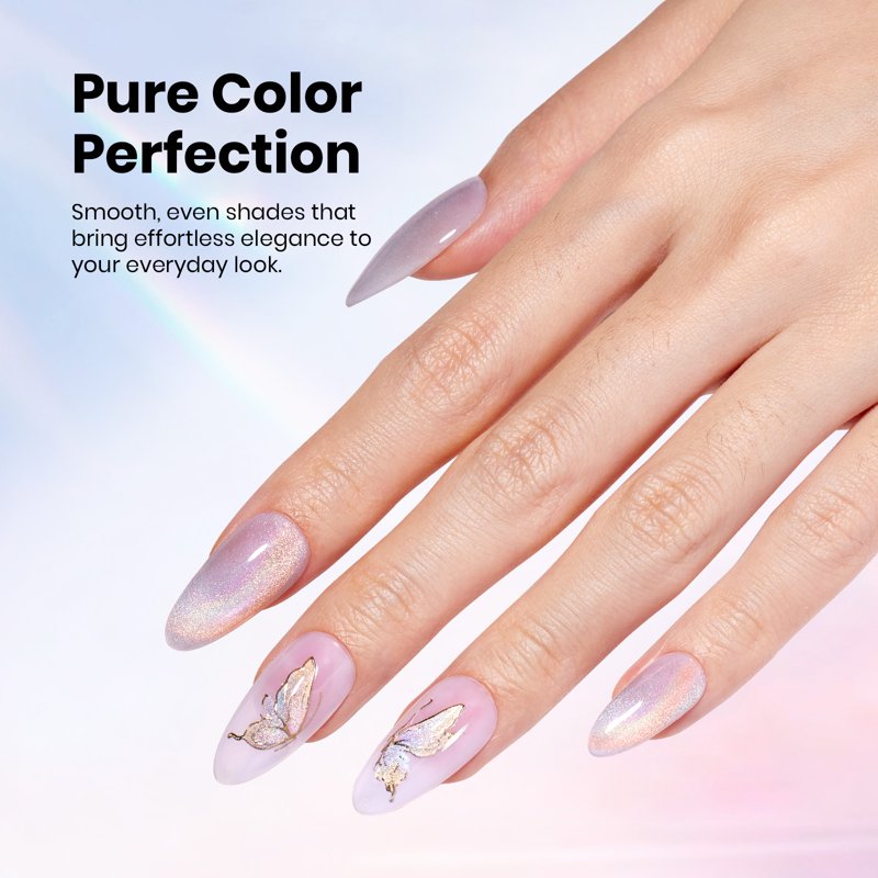 Iridescent Cloud Mirror Cat Eye Gel Nail Polish - 0.51 fl oz