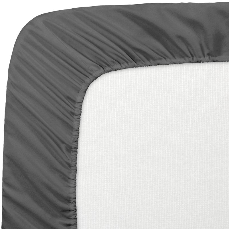 Cal King Microfiber Fitted Sheet 2 Pack - Hypoallergenic Deep Pocket Grey