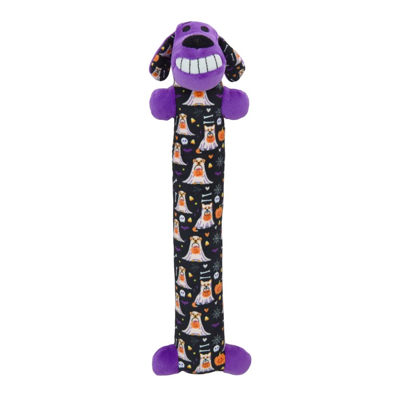 Halloween Dog Toys 12-Inch Smiling Dog 2-Pack - Plush Squeaky Dog Toys for Seasonal Fun - Variation 2