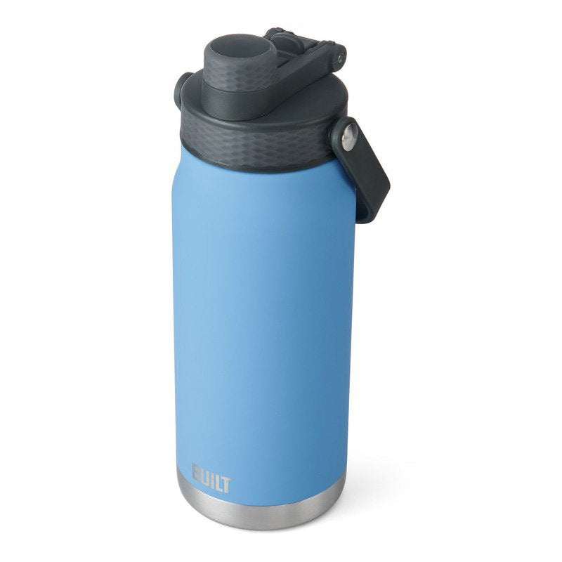 32 oz Dual Lid Stainless Steel Water Bottle - Sky Blue