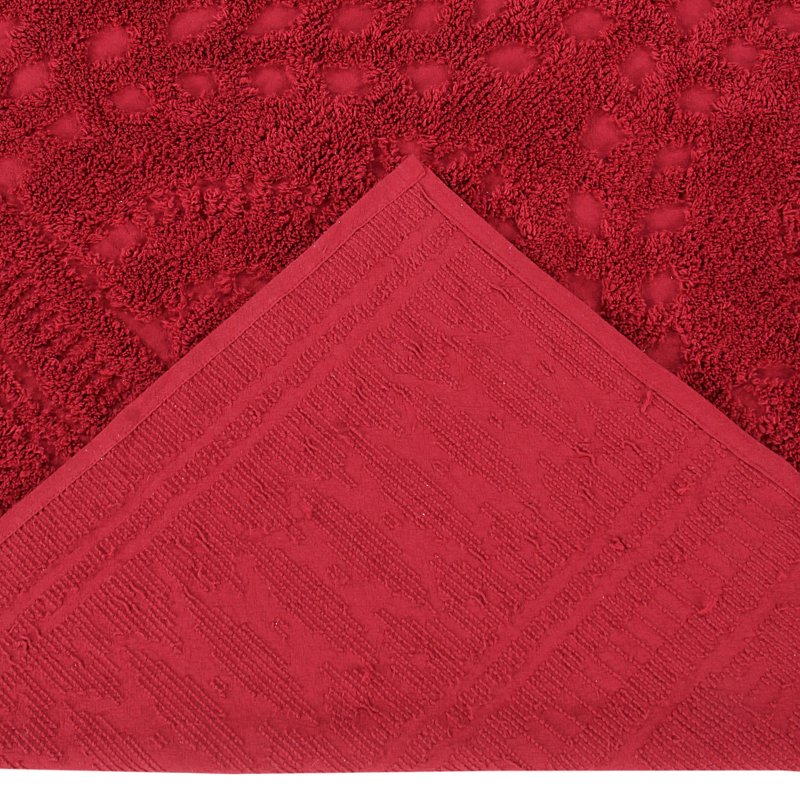 Full XL Bedspread for Double Bed 96x110 Cotton Burgundy Medallion Design