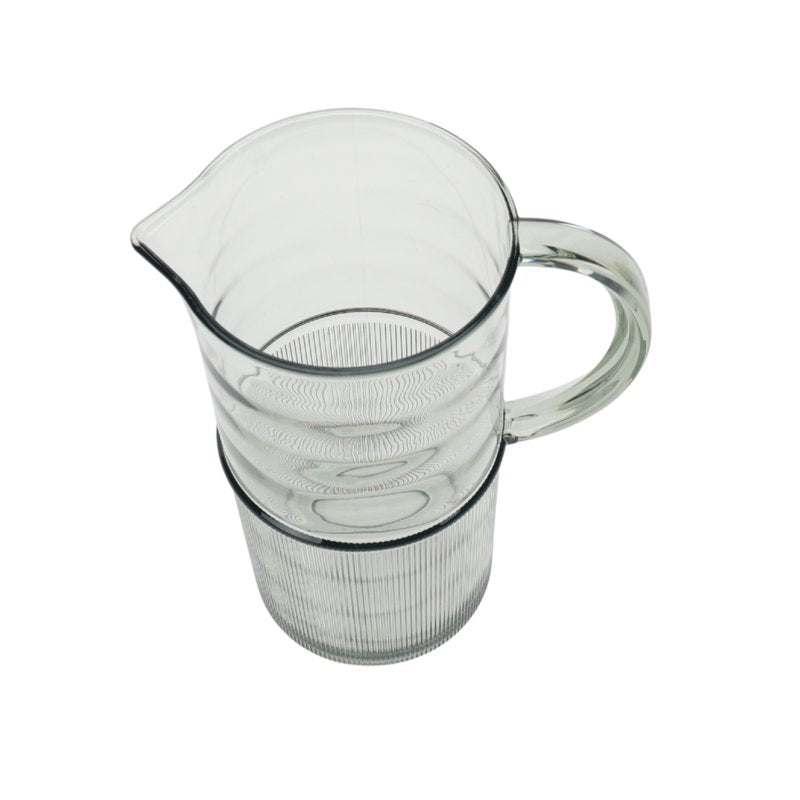 Green Ribbed Tritan Pitcher - 1.85 Quart