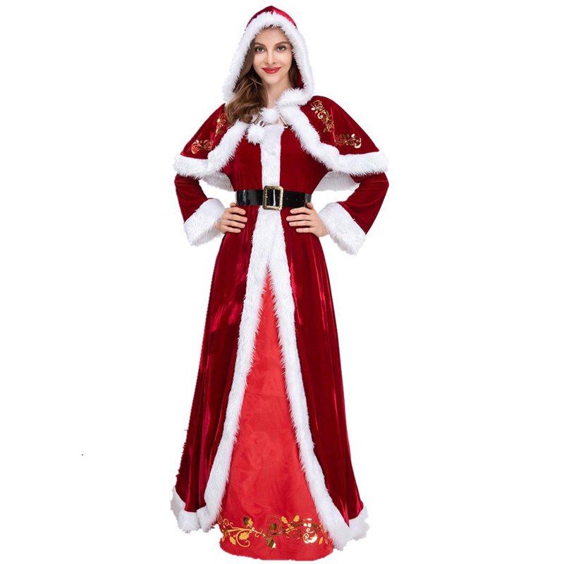Women’s Christmas Erogenous Costume - Red, L - Festive Holiday Dress