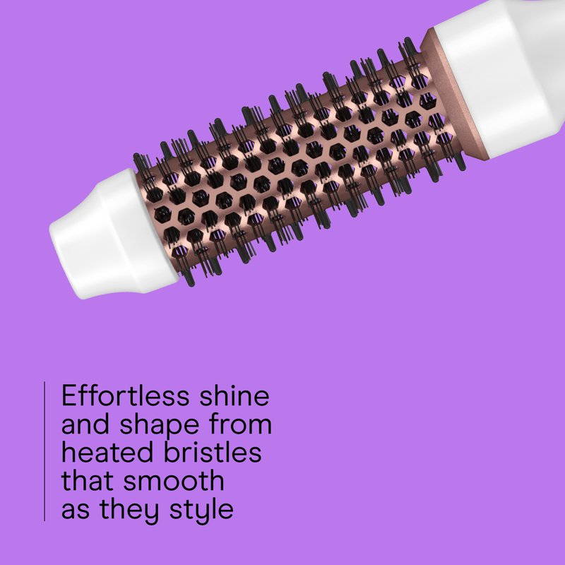1.25-Inch Double Ceramic Thermal Curling Brush - Rose Gold Styling Tool