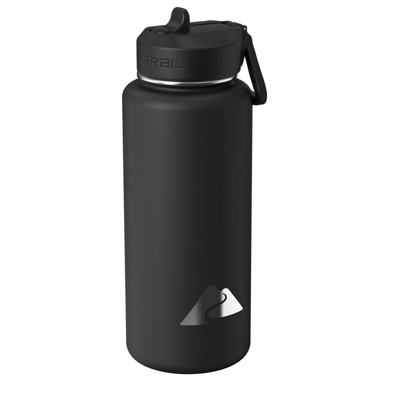 32 oz Stainless Steel Insulated Flip-Straw Water Bottle - Black, 3 Pack