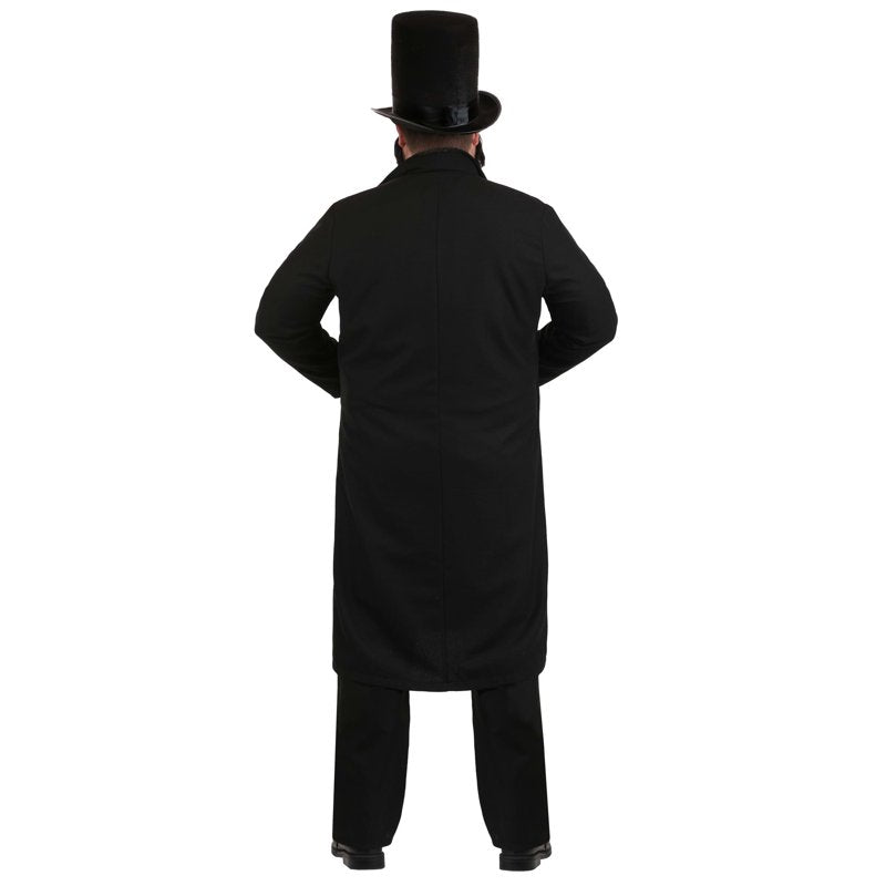 Plus Size Abraham Lincoln Costume for Men 2X with Hat & Beard - Halloween, Reenactment
