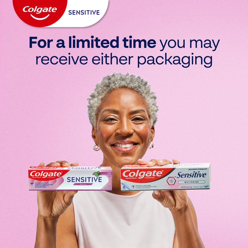 Colgate Sensitive Whitening Toothpaste Gel - Spearmint, 12 Pack