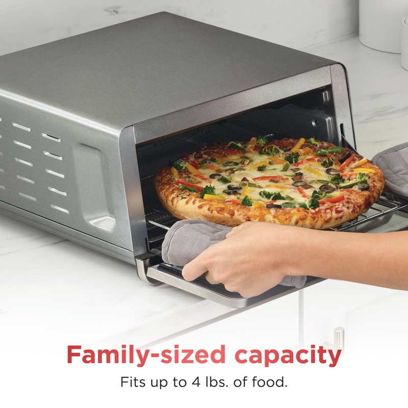 8-in-1 Flip Toaster Oven and Air Fryer, Space-Saving Countertop Oven