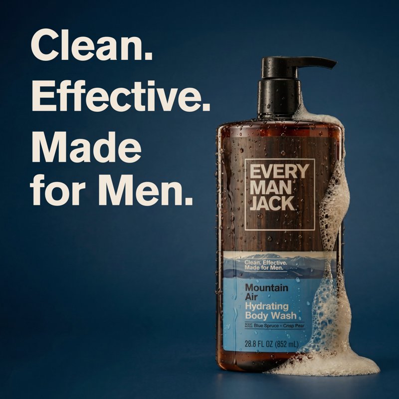 Hydrating Body Wash for Men - Naturally Derived, 28.8 fl. oz