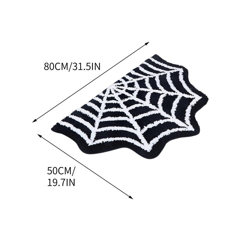 Halloween Floor Mat 50x80cm Plush Non-Slip Pumpkin Entrance Rug - Fall Home Decor