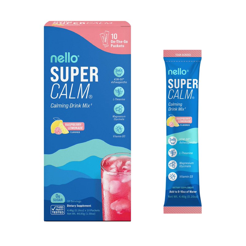 Calming Raspberry Lemonade Drink Mix Packets - 10 Count