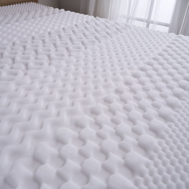 Queen 2 Pack Foam Mattress Topper 1.25 Inch 7-Zone Comfort Layer