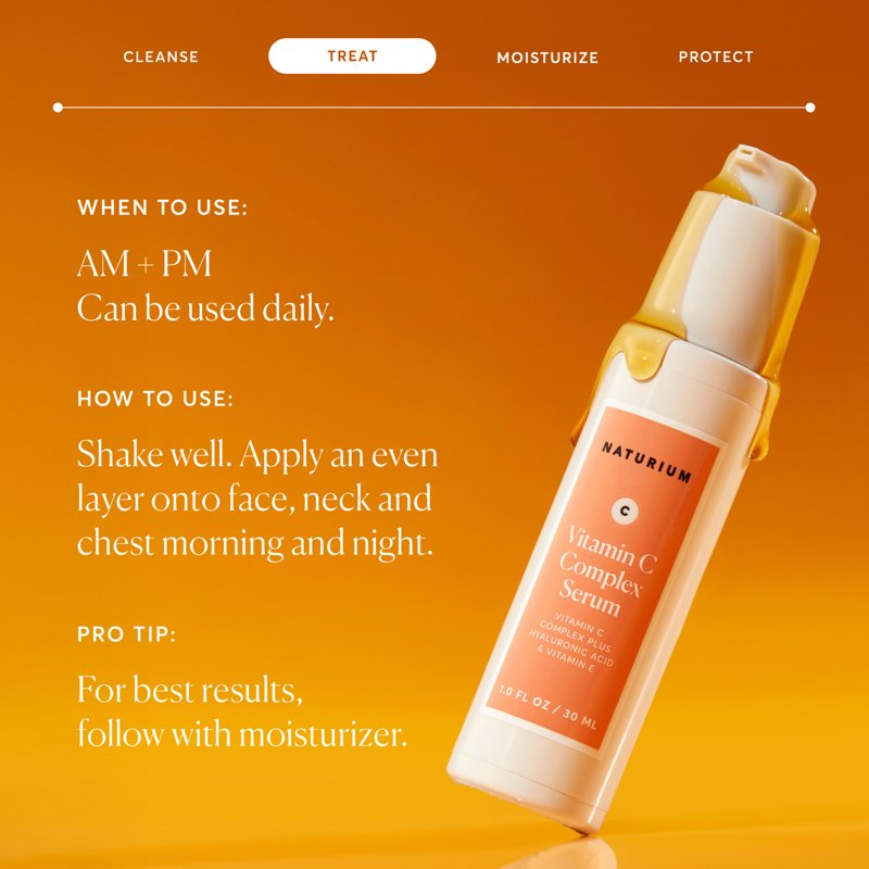 Vitamin C Complex Face Serum - Anti-Aging Treatment with Hyaluronic Acid & Vitamin E, 1 fl oz