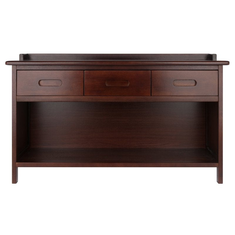 Adriana Storage Bench with 3 Drawers - Walnut Finish