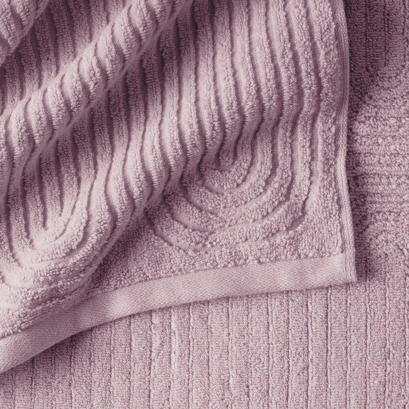 Textured Bath Towel - Soft 100% Cotton, Rose Pink, 56x30 Inches - Drew Barrymore