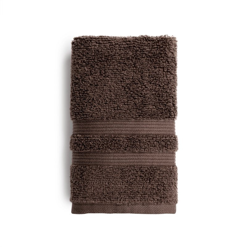 Mainstays Cotton Bath Towel Set - Brown Basket, 6-Piece Quick Dry & Fade Resistant