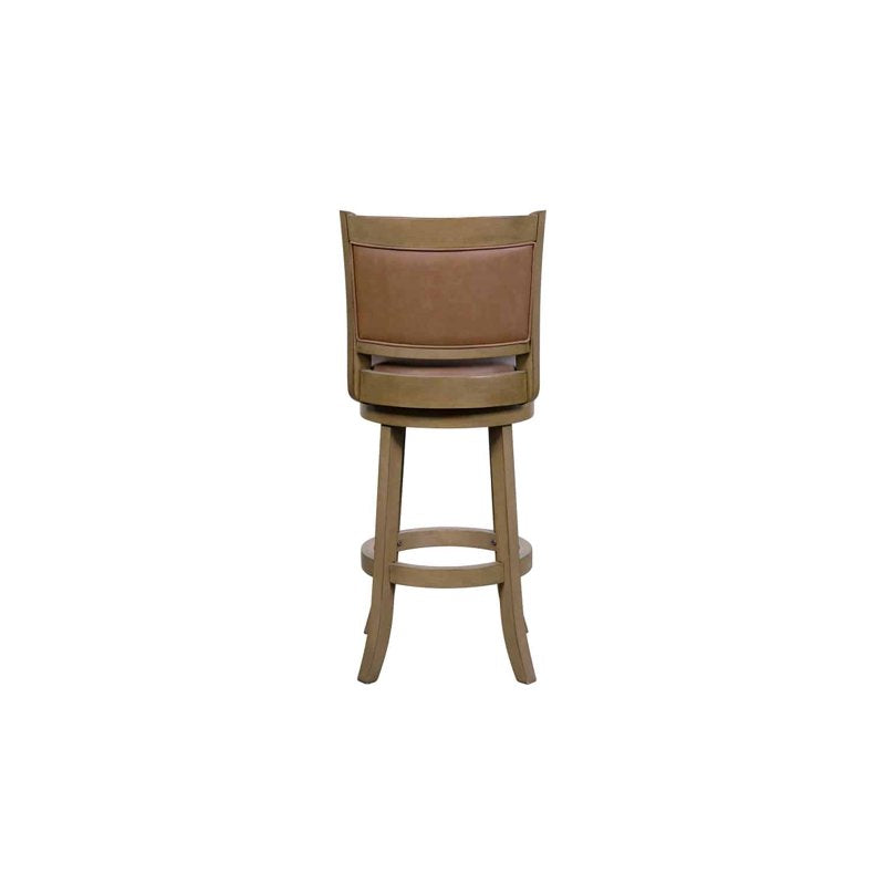 26" Distressed Sandrift Swivel Counter Stool - Faux Leather