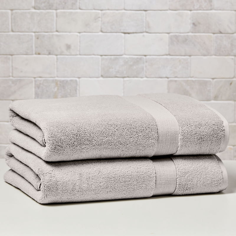 Better Homes & Gardens Soft Solid Cotton Bath Sheet - Silver, 34x64 Inches