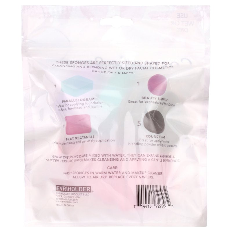 18pc Cosmetic Sponge Assortment - Latex Free & Multi-Use