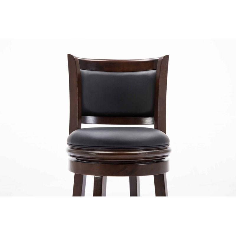 Augusta Swivel Wood Counter Stool - Cappuccino Finish