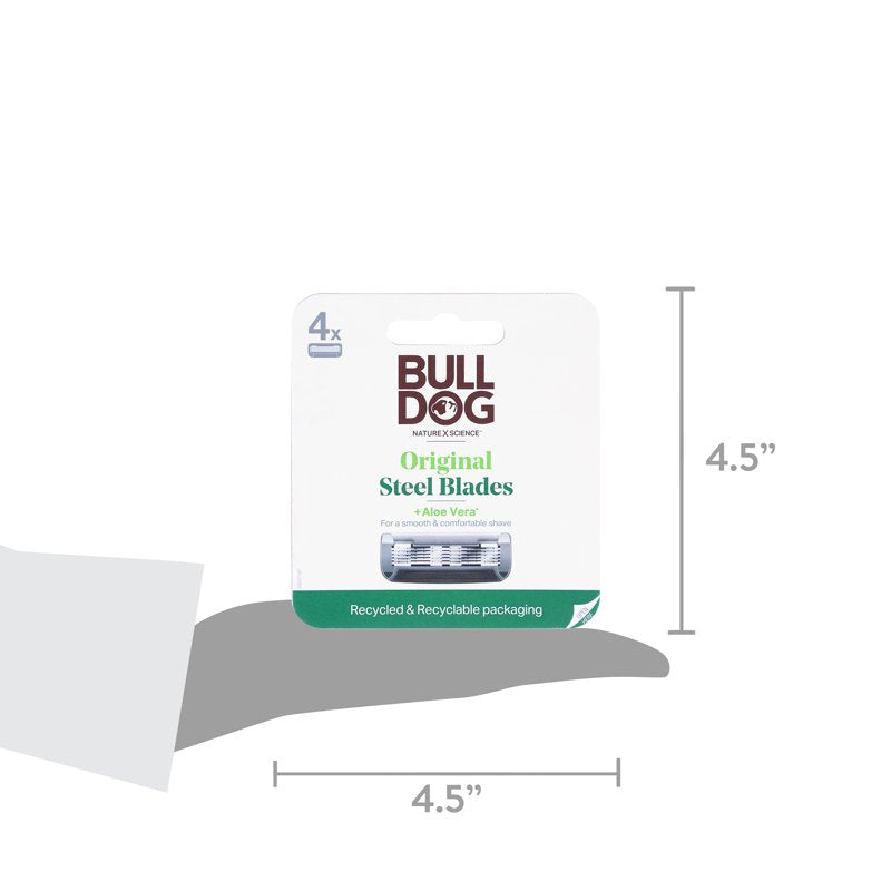5-Blade Razor Refills for Men - 4 Pack with Aloe Lubricating Strip