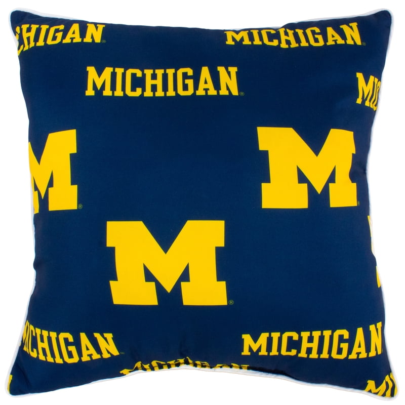 Michigan Wolverines 16x16 NCAA Decorative Pillow Pair - Fan Team Logo