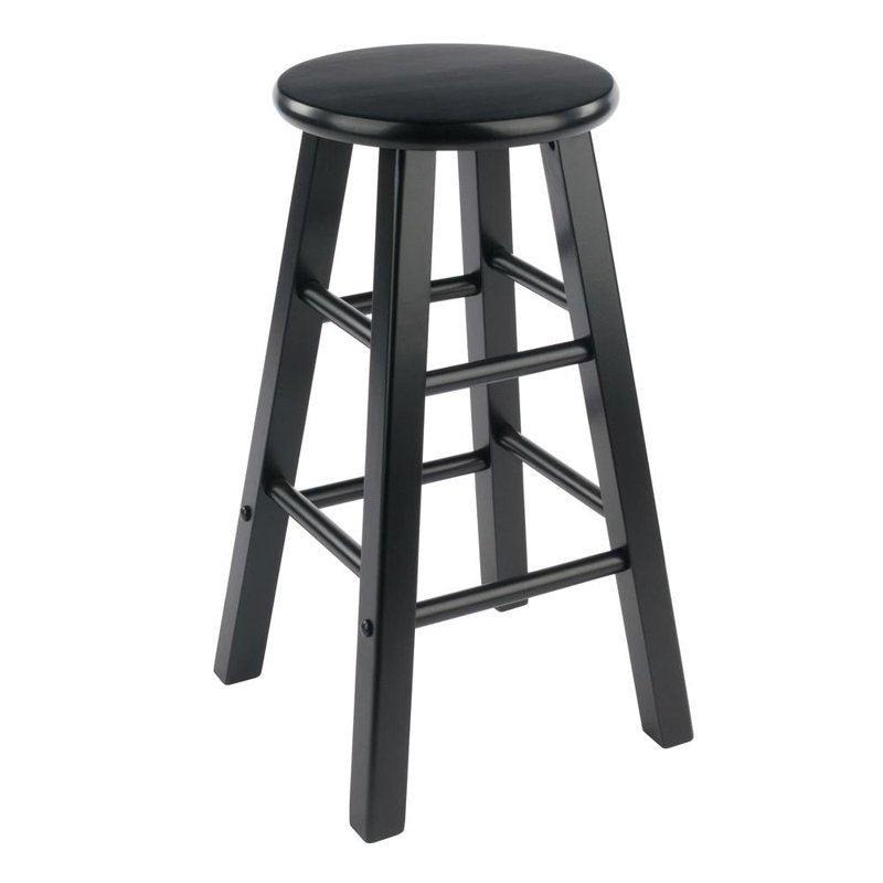 Counter Stools Set of 2 - 24" Height, Black Finish