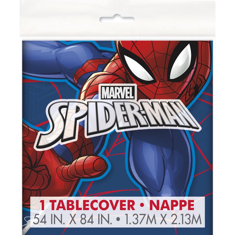 Spiderman Birthday Plastic Party Tablecloth - 4 Pack, 84x54in