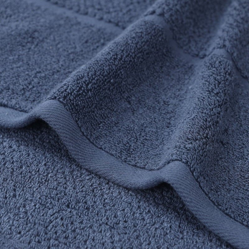 Navy Blue Face Towels Set of 12 - Soft, Absorbent Cotton & Viscose Washcloths - Spa-Like Comfort