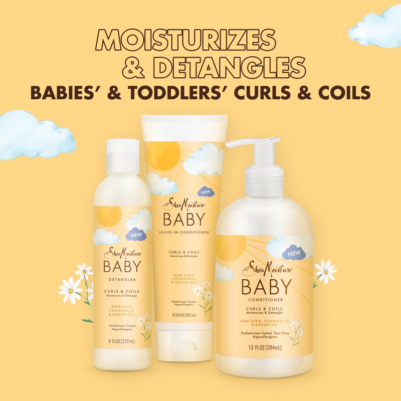 Baby Hair Detangler for Curly Hair with Shea Butter and Argan Oil, 8 Fl Oz