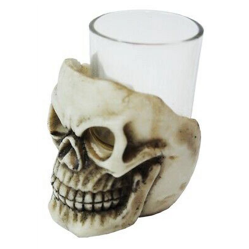 Skull Shot Glass - 3.5 Inch Skeleton Face Drinkware