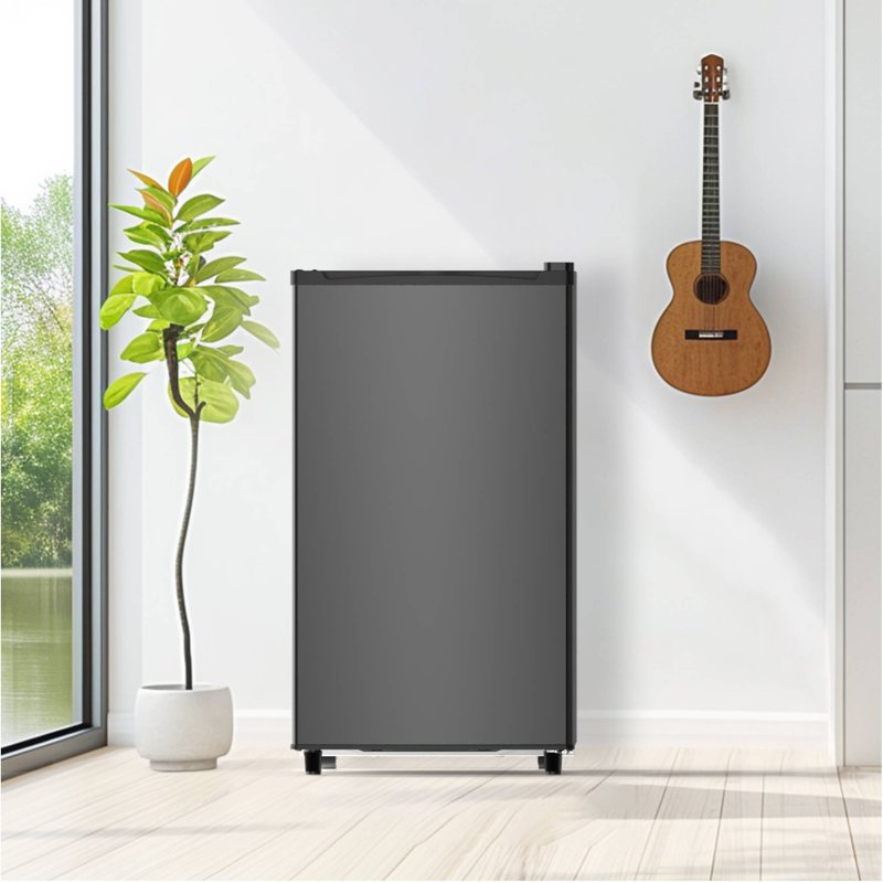 3.2 Cu. Ft Mini Fridge with Freezer - Adjustable Thermostat, Black