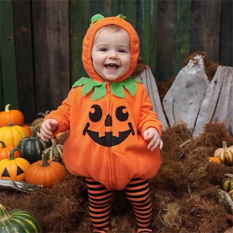 Toddler Halloween Pumpkin Costume 2-Piece Set - 6-12 Months
