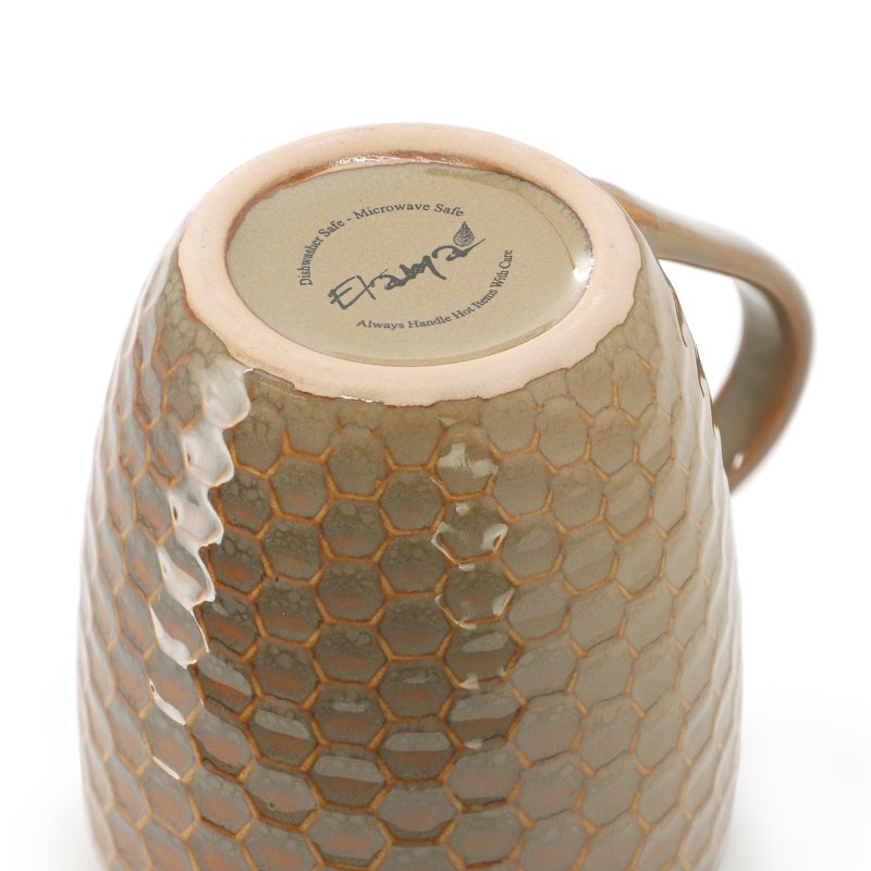 15 oz Honeycomb Mug Set - 6 Pieces in Assorted Colors