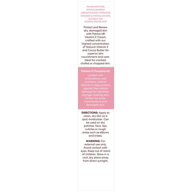 Natural Vitamin E Concentrated Cream for Dry Skin - Cocoa Butter Formula