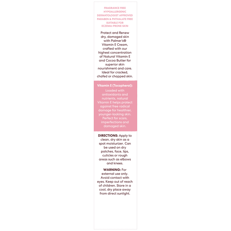 Natural Vitamin E Concentrated Cream for Dry Skin - Cocoa Butter Formula