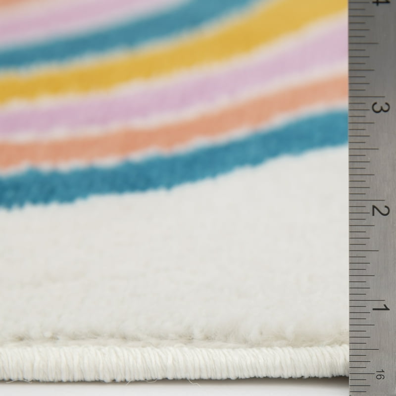 Rainbow Arches Indoor Area Rug - 36 x 56 Inch Non-Slip Stain-Resistant Carpet