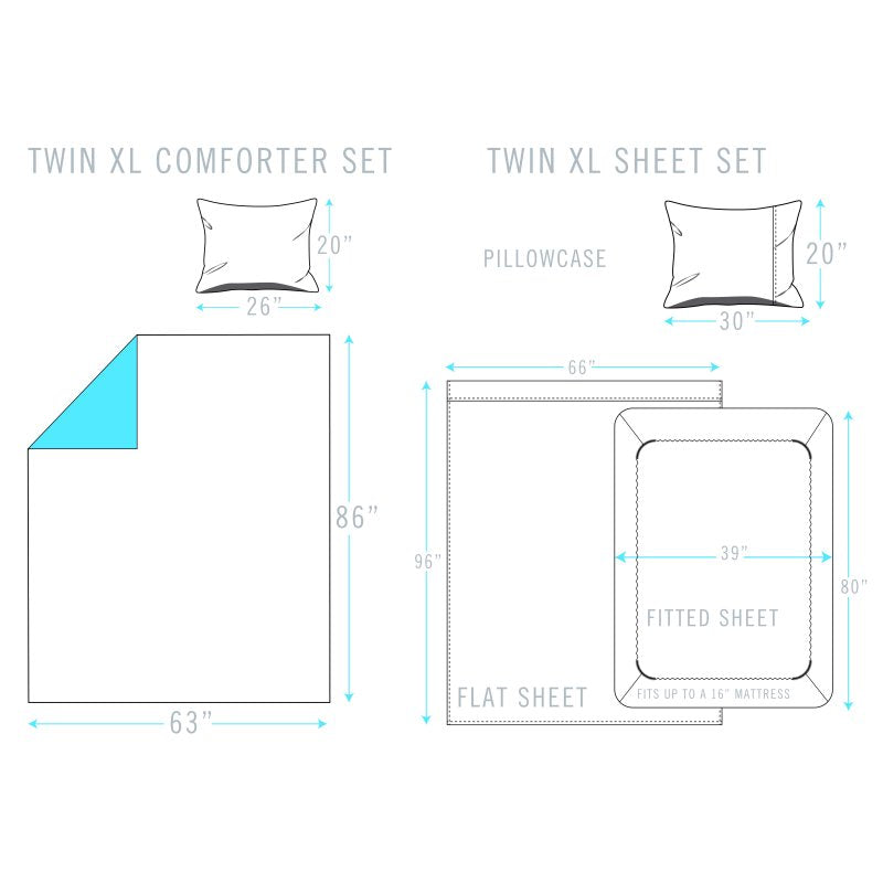 Twin XL Rugby Stripe Reversible Comforter Set - Red Bed in a Bag Variation