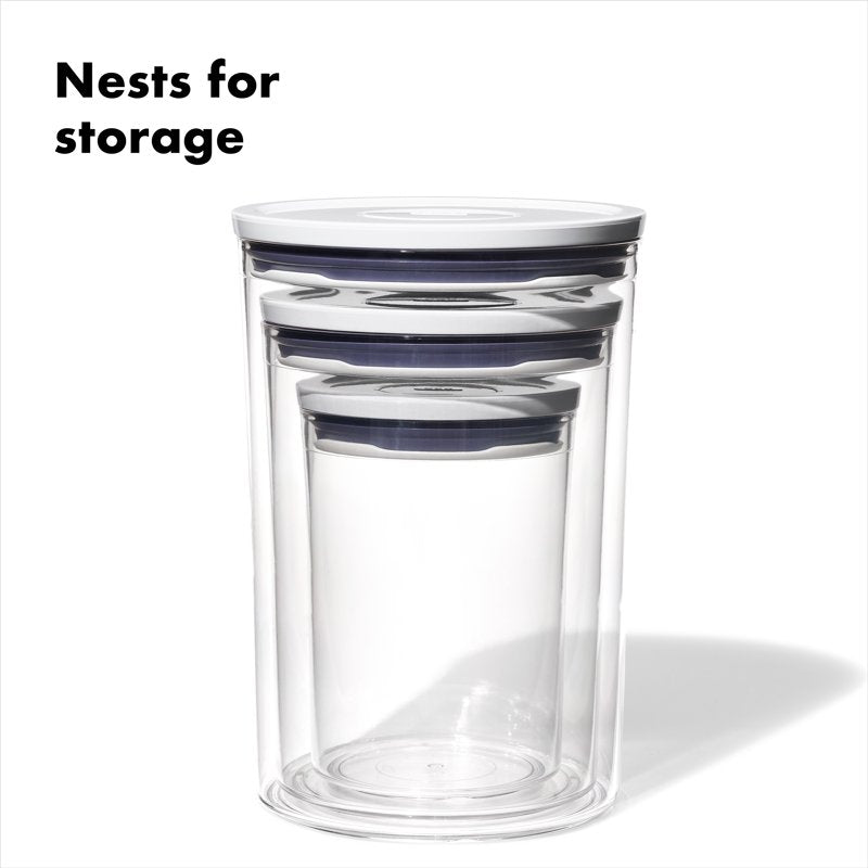 Airtight Food Storage Container Set - 3-Piece Round, BPA-Free