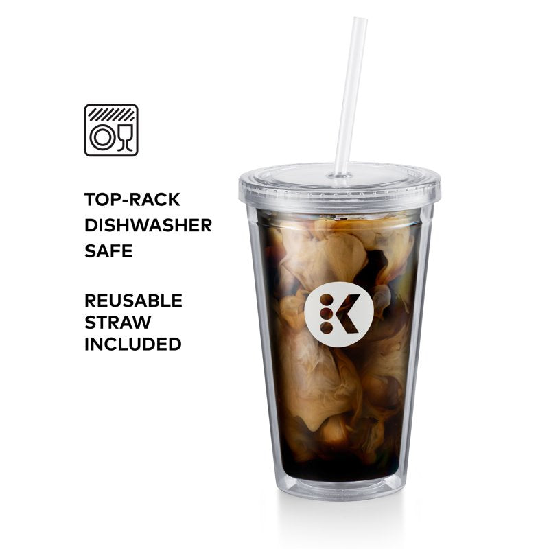 16oz Brew Over Ice Tumbler - 3 Pack, Double-Walled BPA-Free