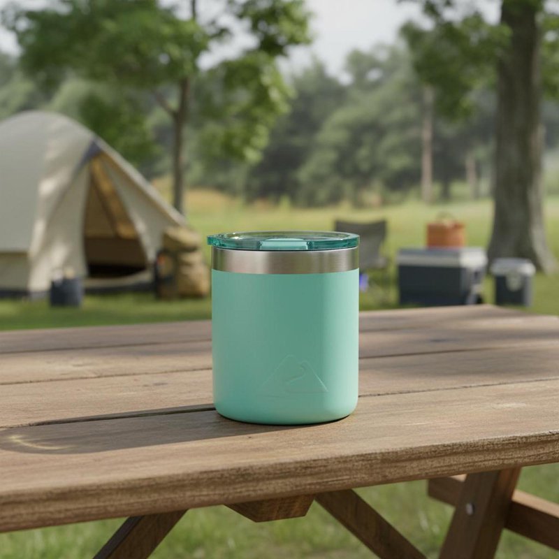 10oz Ceramic Lined Stainless Steel Lowball Tumbler - Turquoise