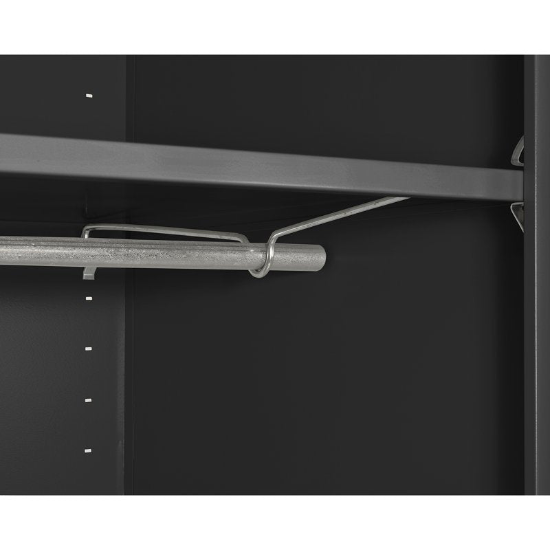 Full Height Steel Combination Storage Cabinet - 72" Black