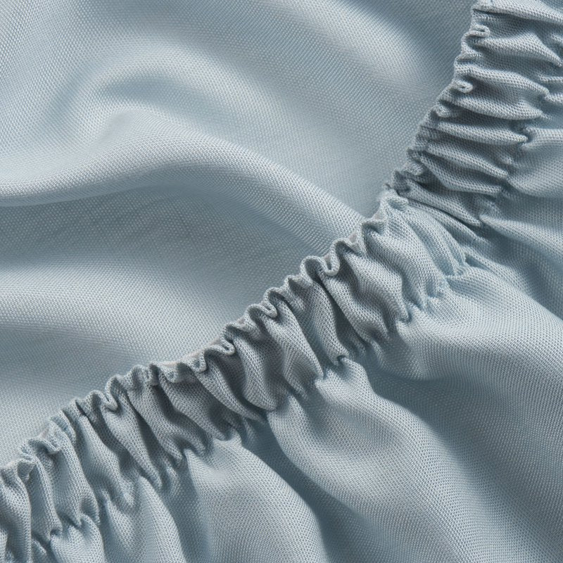King Blue Lyocell & Linen Blend Percale Bed Sheet Set - Hotel Style