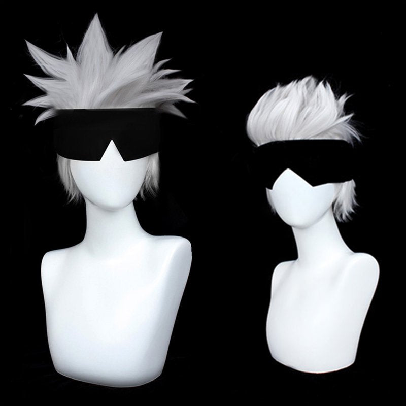 12" Human Hair Wig for Women - Straight White Wig with Cap