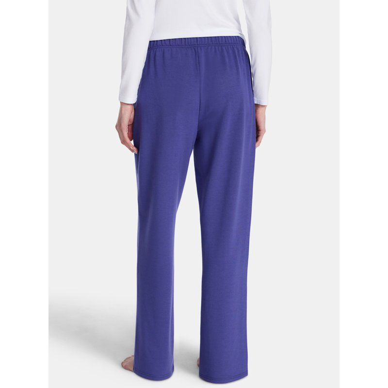 Women's Halloween Printed Lounge Pants - Foldover Waistband, Blue 2X