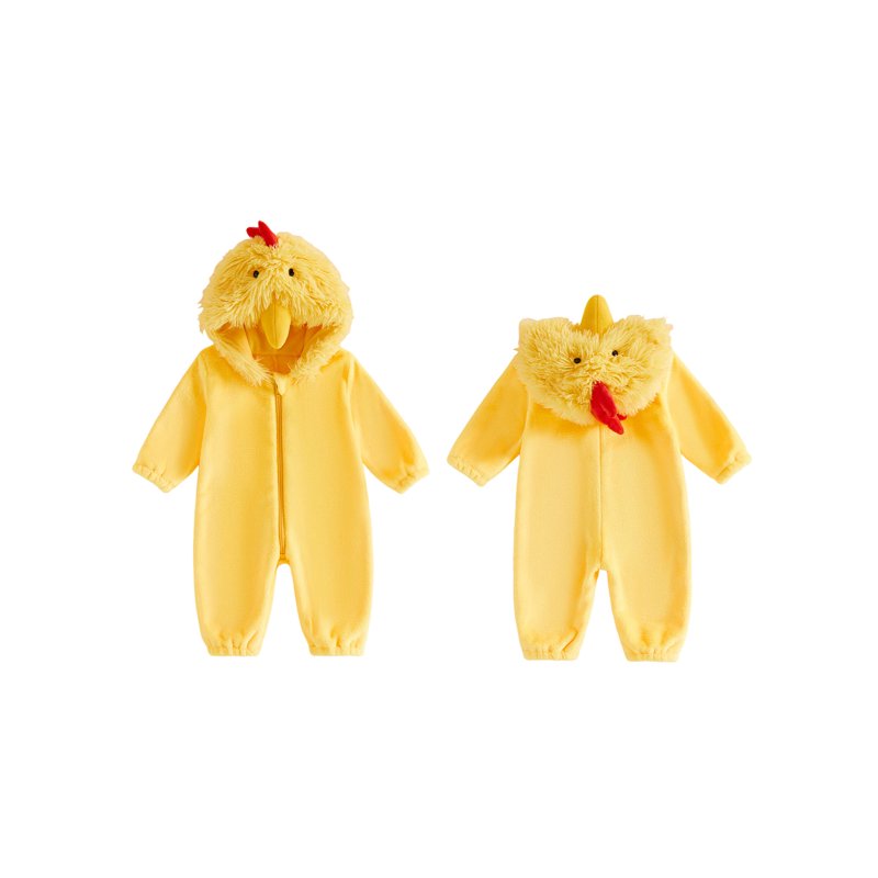 Toddler Baby Girl Boy Halloween Chick Costume Romper - Yellow, 18-24 Months